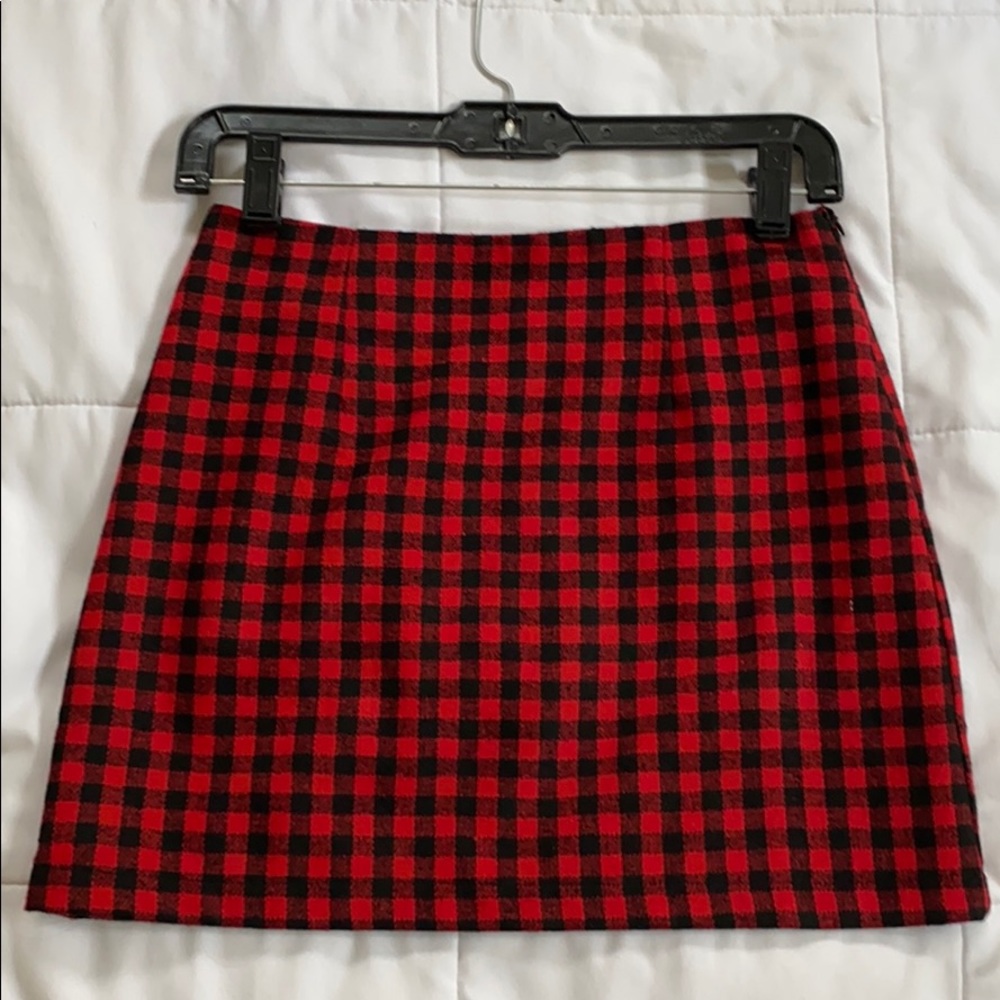 Gingham mini skirt